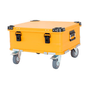 BORY 565020 orange aluminum storage box with four 4-inch casters, sold individually