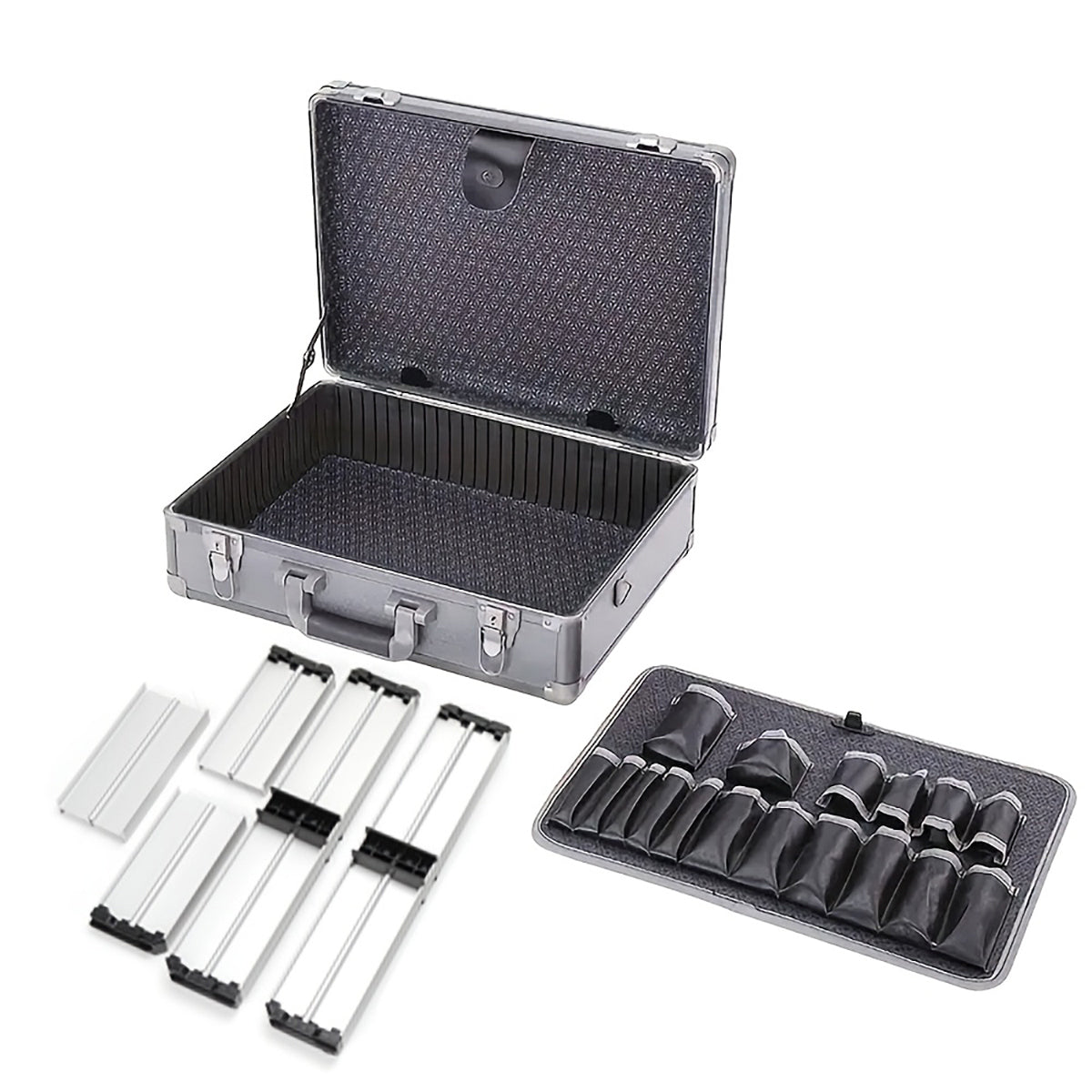 BORY Heavy-Duty Aluminum Portable Tool Storage Box | Hardware Toolbox Organizer with Dividers
