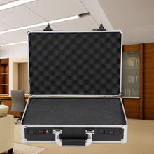 Load image into Gallery viewer, Aluminum Hard Case Large  Mens Briefcase Toolboxes Black Carrying Case with DIY Foam
