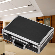 Load image into Gallery viewer, Aluminum Hard Case Large  Mens Briefcase Toolboxes Black Carrying Case with DIY Foam
