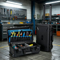 BORY Heavy-Duty Rolling Tool Box with Wheels | Waterproof Hard Shell Equipment Case with Telescoping Handle & Removable Dividers
