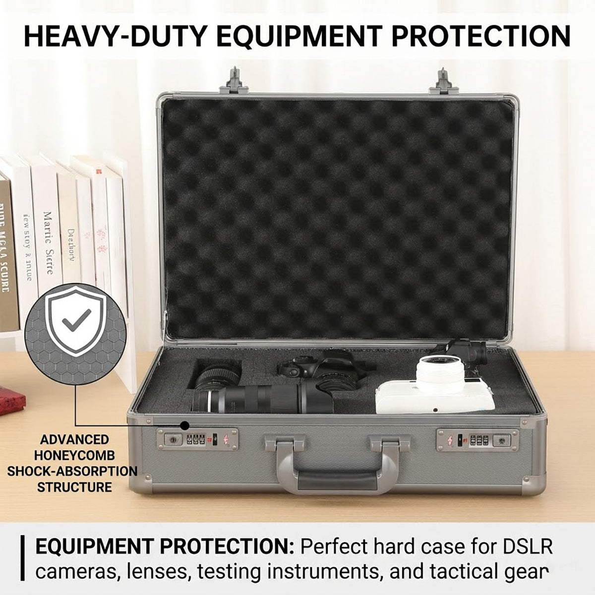 BORY Professional Aluminum Business Briefcase - Secure Travel Hard Case for Laptops, Documents and Valuable Gear