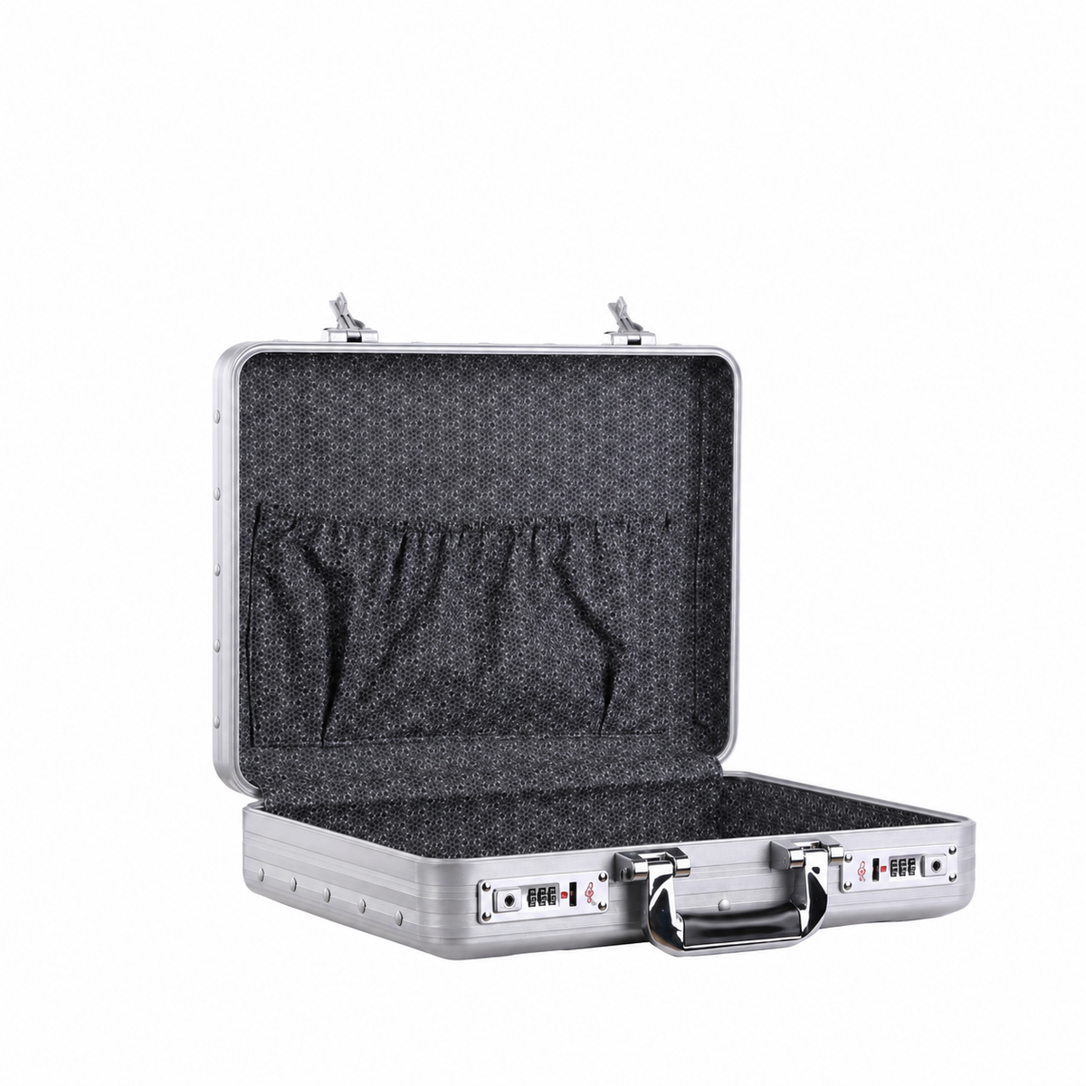 BORY 4350 empty case interior with standard lining and lid pocket, without the added document organizer