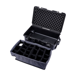 Removable padded divider insert placed in front of the open FR1 case