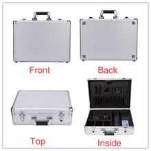 Load image into Gallery viewer, Small Aluminum Hard Case Briefcase Silver Carrying Case Flight Cases Portable Equiment Tool Case Box
