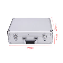 Load image into Gallery viewer, Small Aluminum Hard Case Briefcase Silver Carrying Case Flight Cases Portable Equiment Tool Case Box
