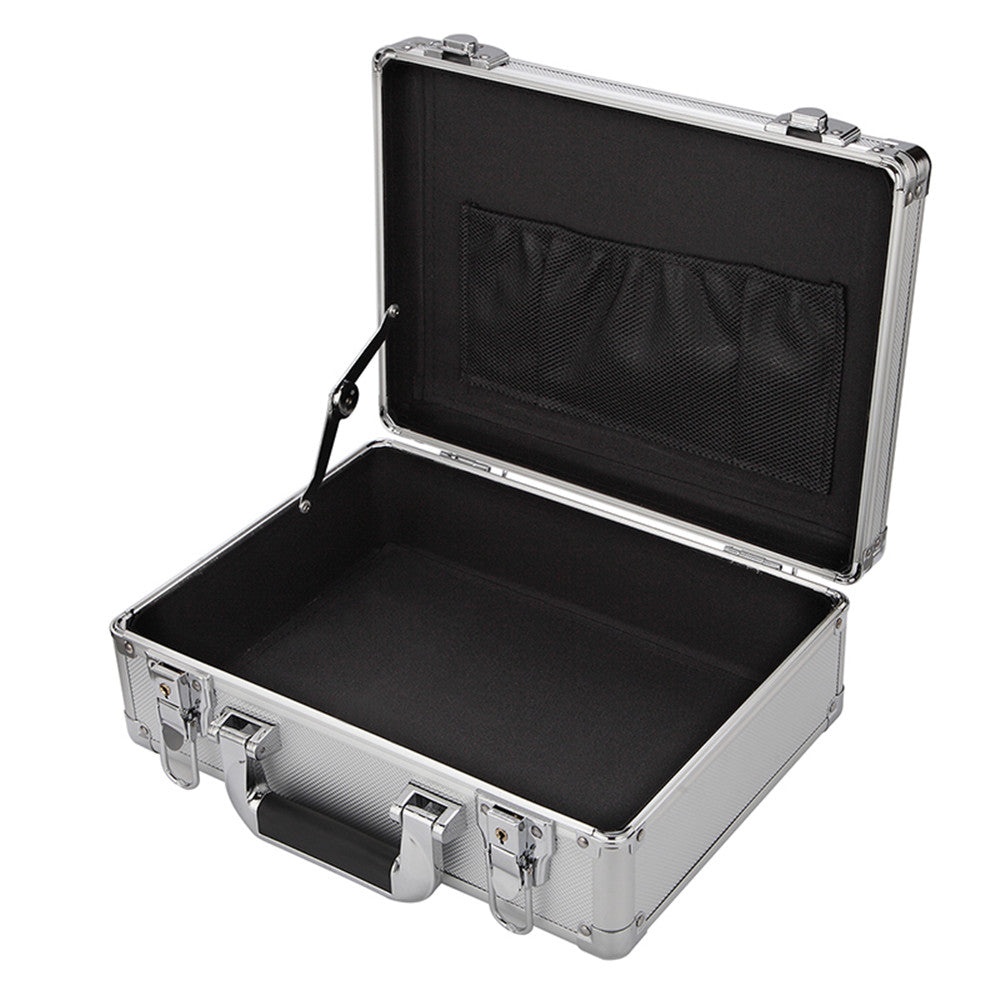 Small Aluminum Hard Case Silver Toolbox Professional Carrying Case Aluminum Flight Cases Portable Equiment Tool Case