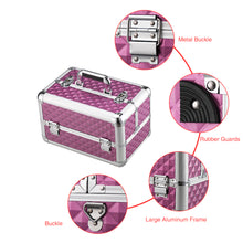 Load image into Gallery viewer, Makeup Train Cases Cosmetic Organizer Case Cosmetic Travel Cases  Portable Medicine Box Travel Storage Box Lockable Make Up Case for Makeup Artist Nail Tech Crafter Makeup Tools Makeup Toiletry Case
