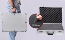 Load image into Gallery viewer, Aluminum Tool Box Silver Equipment Tool Case with Pre-Scored Foam Insert Hard Case Carrying Case Portable Metal Briefcase Large Storage Box Organizer Case
