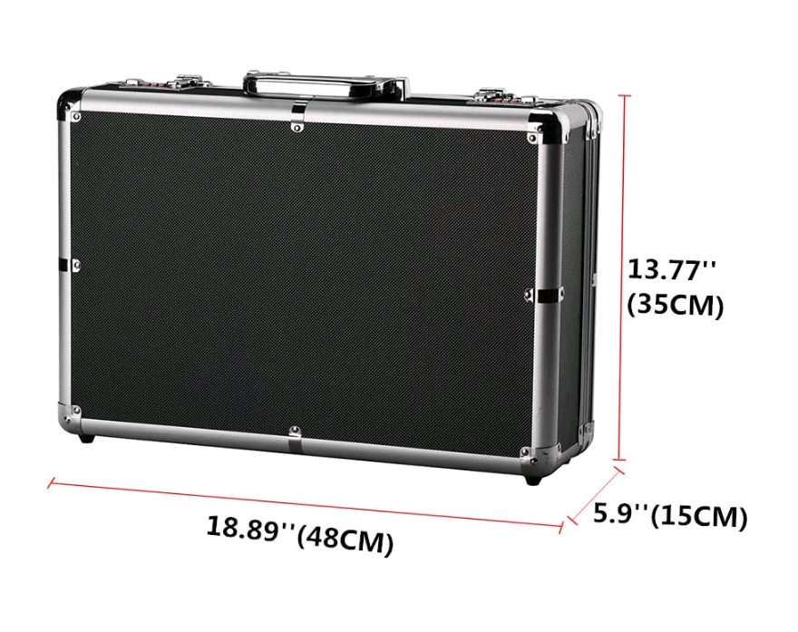 Aluminum Carrying Case,Mini Aluminum Case Foam Briefcase ToolBox Carrying  Case Portable Tool Case (180 * 110 * 55mm)