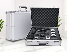 Load image into Gallery viewer, Silver Aluminum Toolbox Storage  Case Organizer Password Lock Multipurpose Storage Box File Briefcase Large Hard Case Tool Box Gun Case Drone Case Camera Case With Foam
