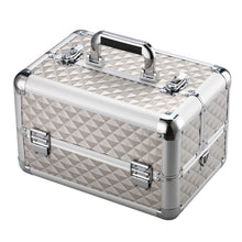 Load image into Gallery viewer, Makeup Train Cases Cosmetic Organizer Case Cosmetic Travel Cases  Portable Medicine Box Travel Storage Box Lockable Make Up Case for Makeup Artist Nail Tech Crafter Makeup Tools Makeup Toiletry Case
